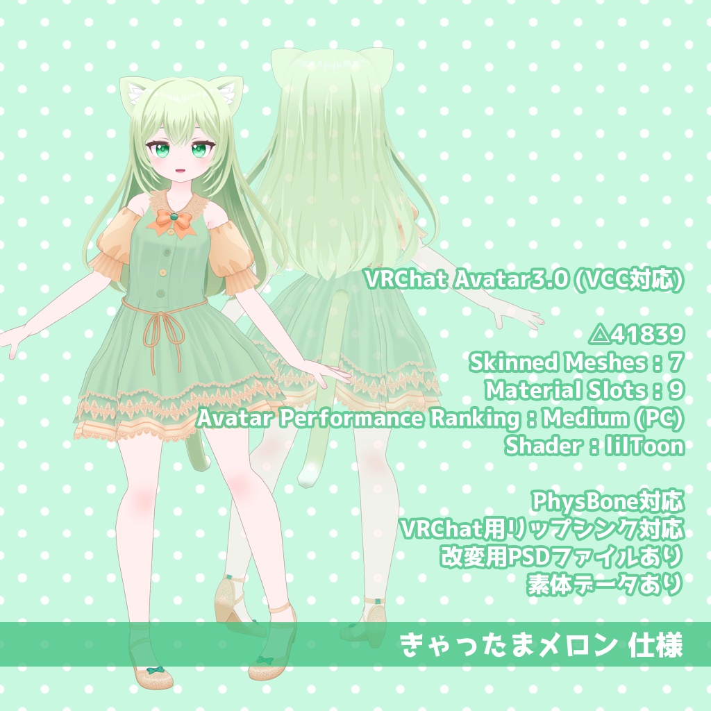 きゃったまメロン【オリジナル3Dモデル】