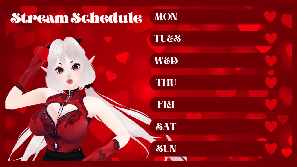 Free Valentines Day Heart Stream Schedule Asset