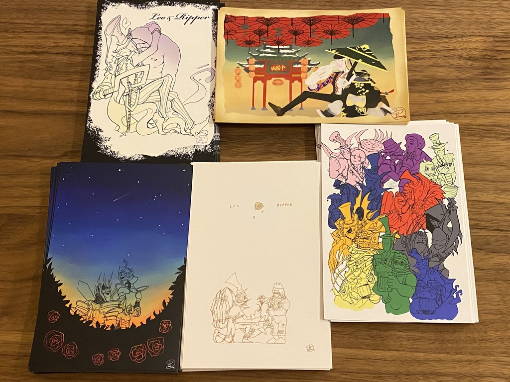 🦈✂️ポストカードセット【パパと紳士柄】