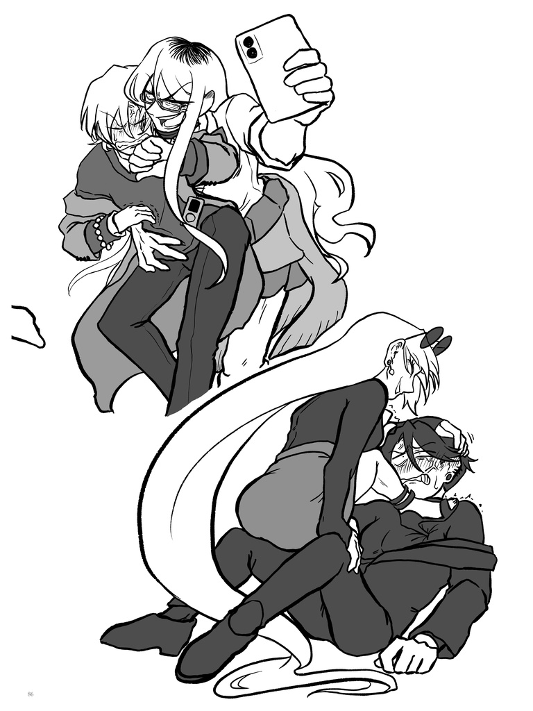 クロウサギとミツクリザメがオムライス