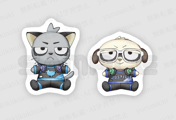 田中＆弟のマグネットステッカー