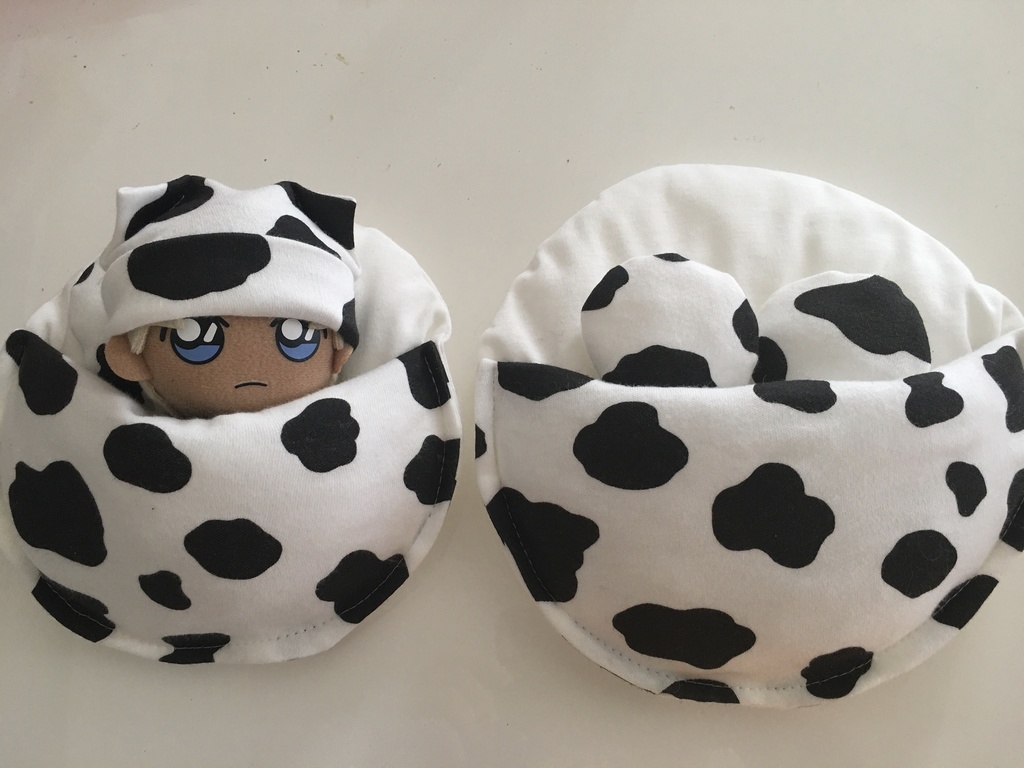 ドール ぬいぐるみ共用できる牛柄お布団セット 0の服屋 Booth