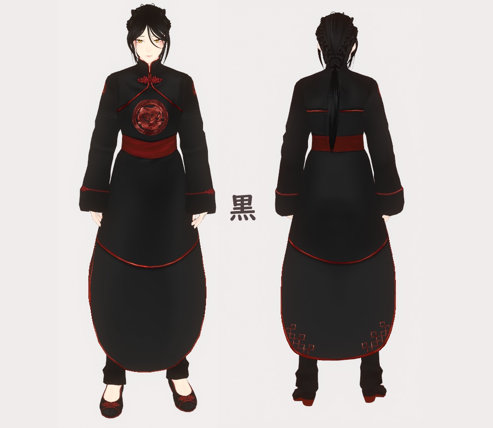【無料版有】Vroid 中華っぽい服セット