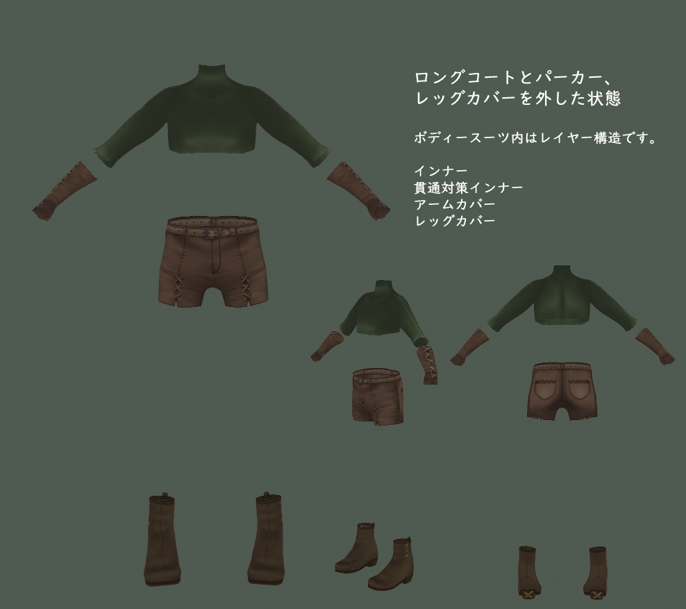 【Vroid】森の守護者(見習い)の服