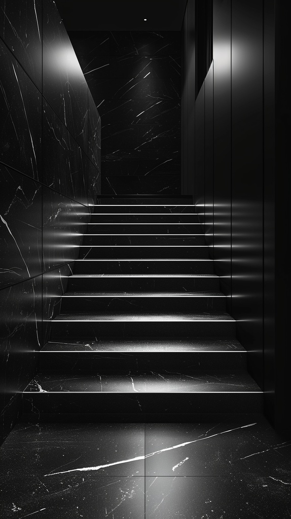QuietLux 03｜Silent Black Staircase
