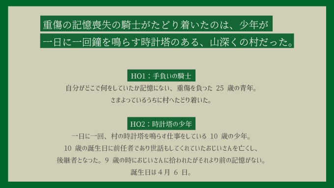 手負いの騎士と時計の塔 エモクロアTRPG