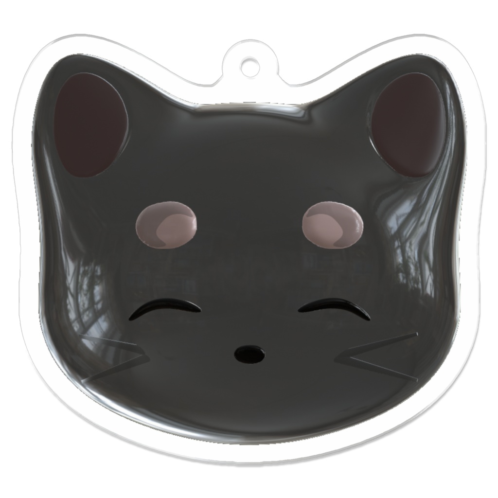 3D風　ねこさん　黒系