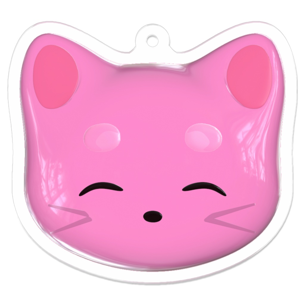 3D風 ねこさん ピンク系