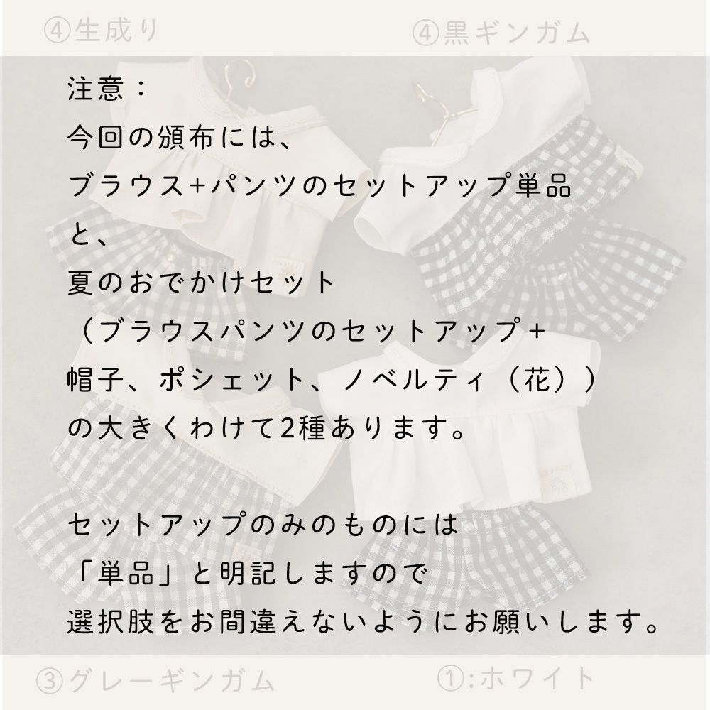 Summer in gingham check/夏のおでかけセット