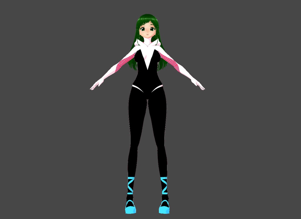 SpiderGwen outfit halloween costume cosplay VRoid Studio Textures