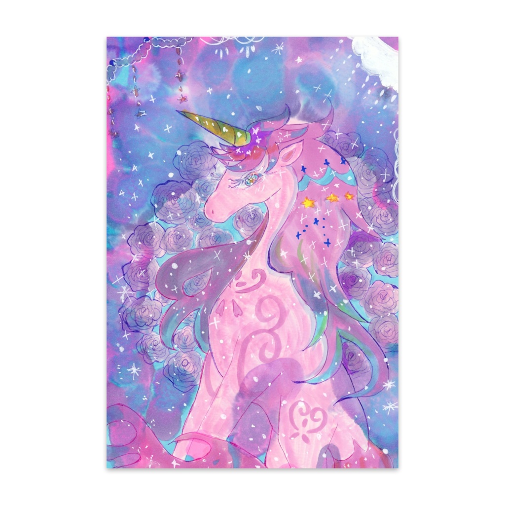 ポストカード　ユニコーン