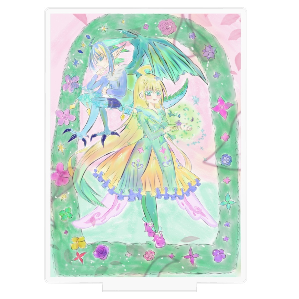 「龍人と花の妖精」アクリルスタンド