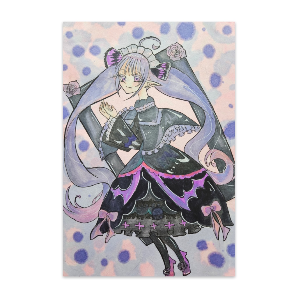 ポストカード　ゴシック×うちの子