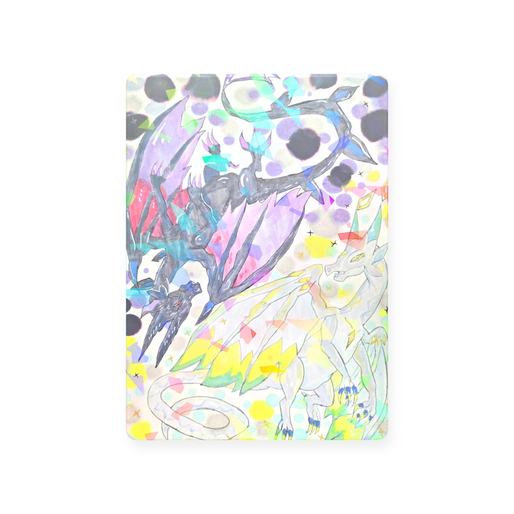 てぃらみす個展 ホログラムカード【白竜&黒竜】