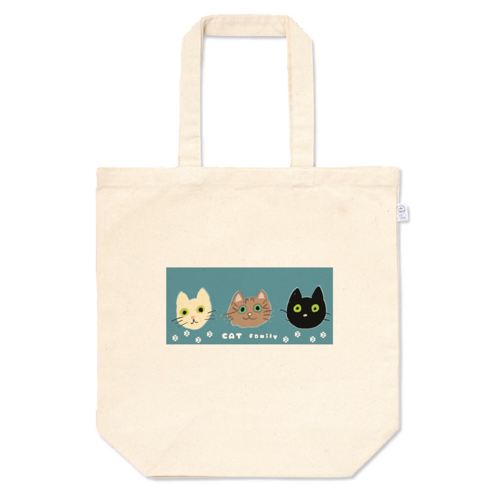猫ファミリー トートバッグ