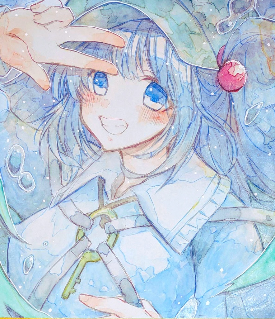 【直筆大色紙】河城にとり