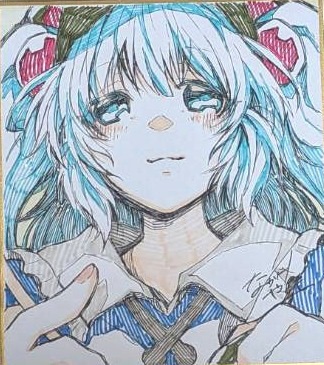 【ミニ色紙】河城にとり