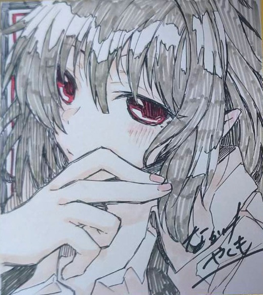 【直筆ミニ色紙】射命丸文