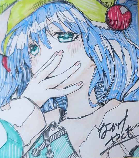 【直筆ミニ色紙】河城にとり