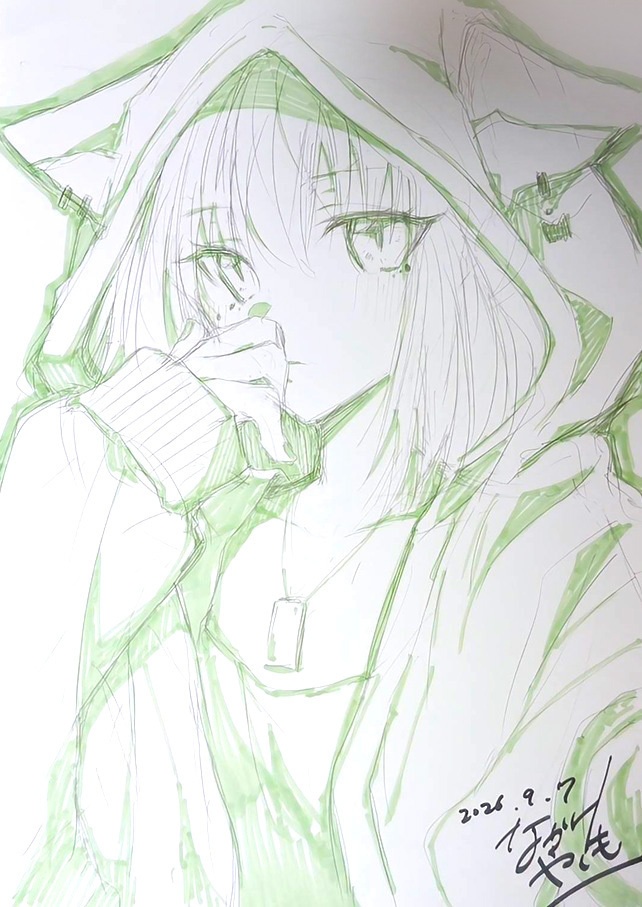【ドローイングA4】クロちゃん