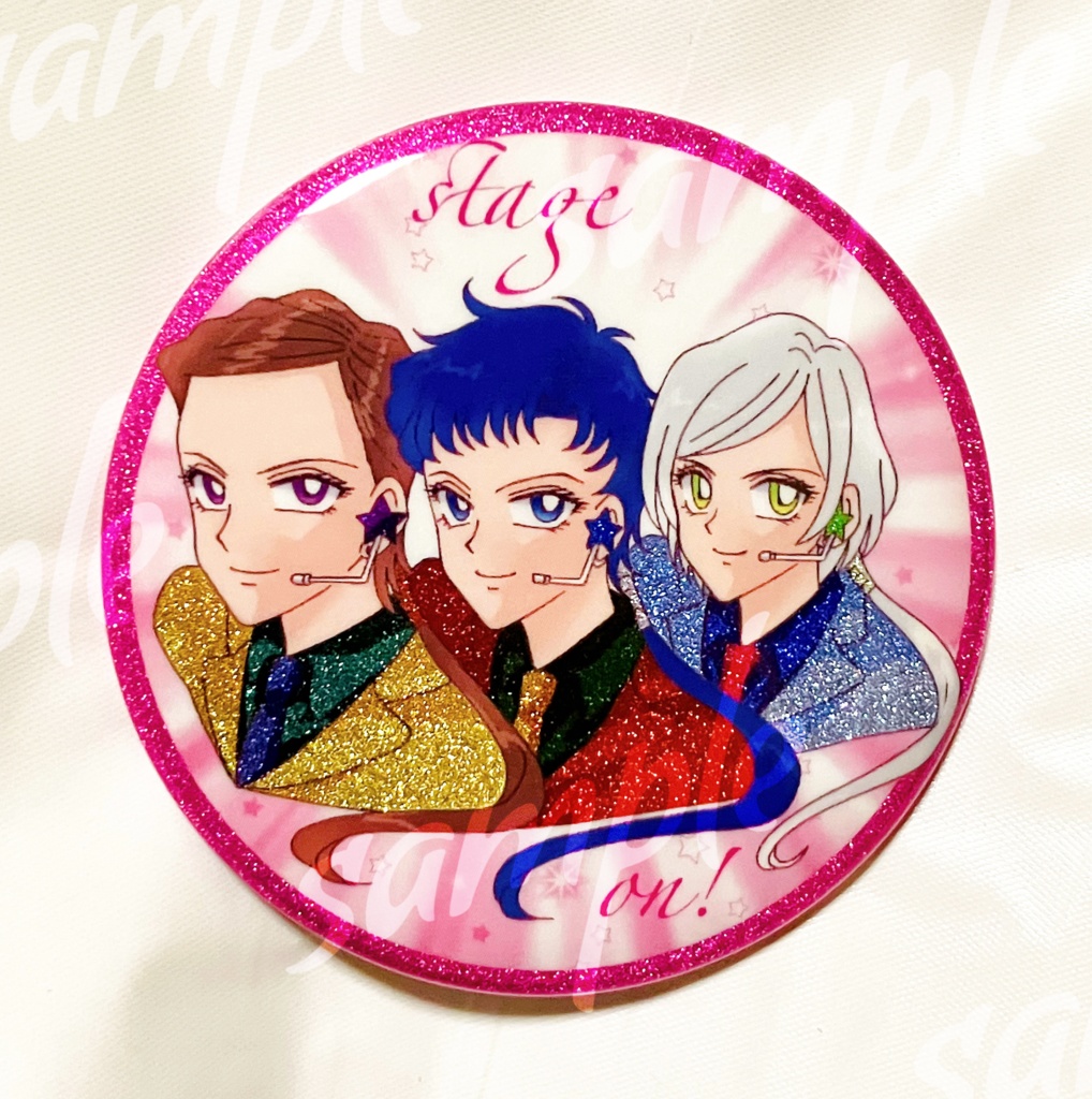 スリーライツグリッター缶バッジ