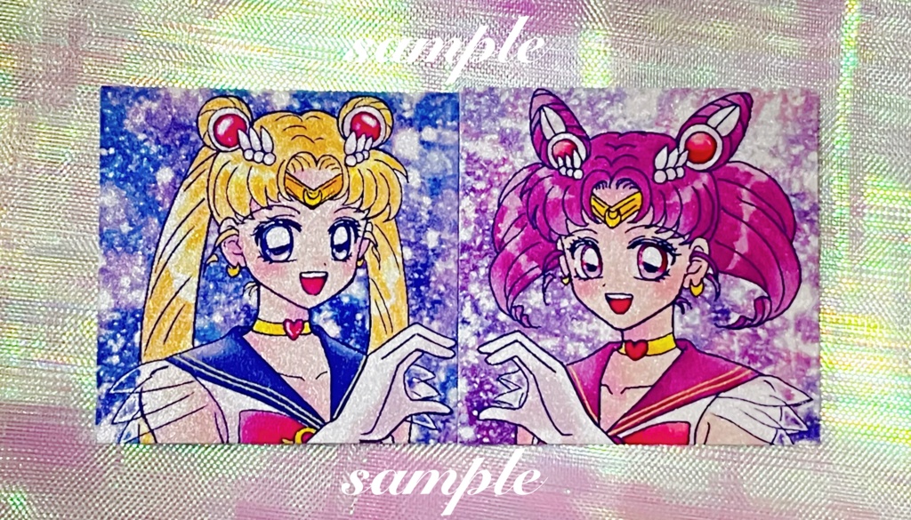 ムーン＆ちびムーン誕生日ミニスクエアカード