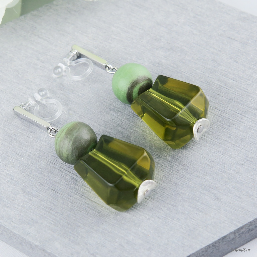 抹茶ラテ イヤリング