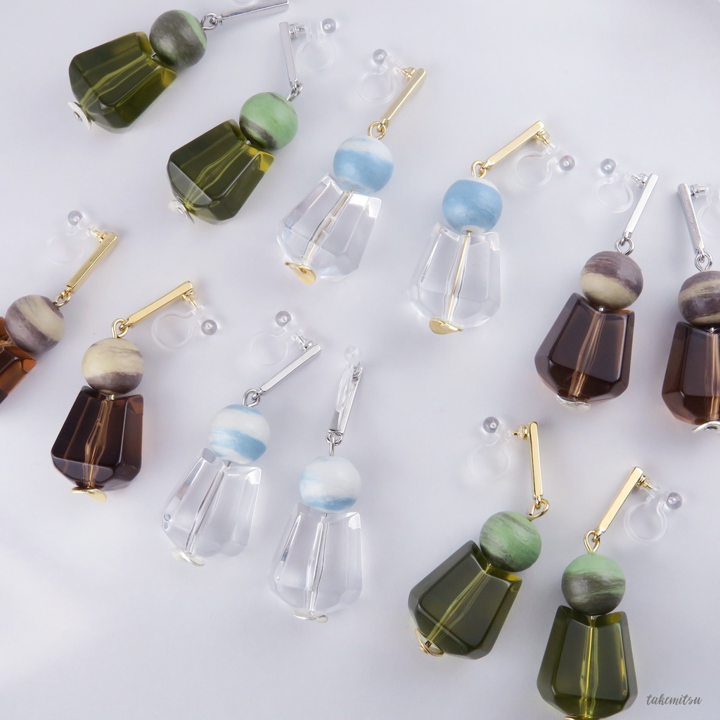 抹茶ラテ イヤリング