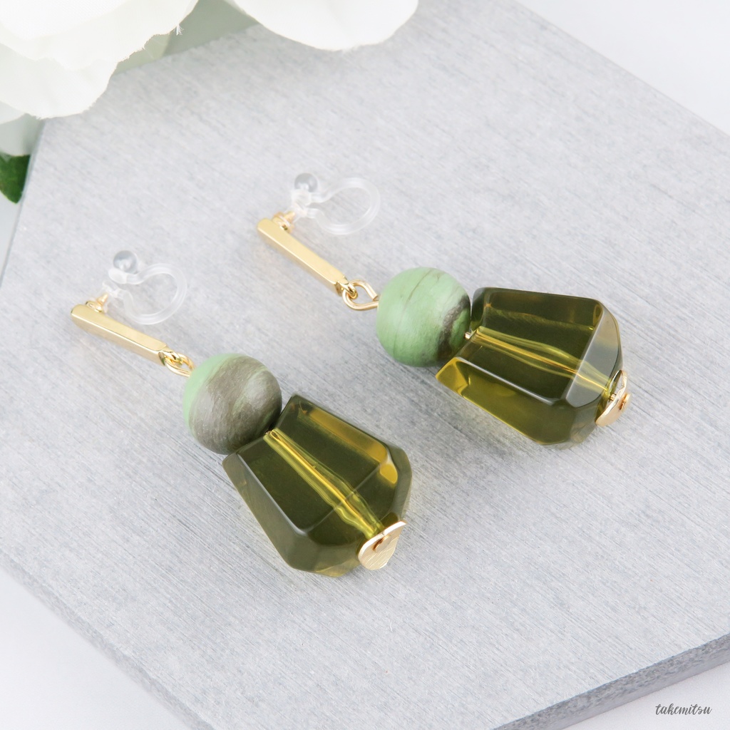 抹茶ラテ イヤリング