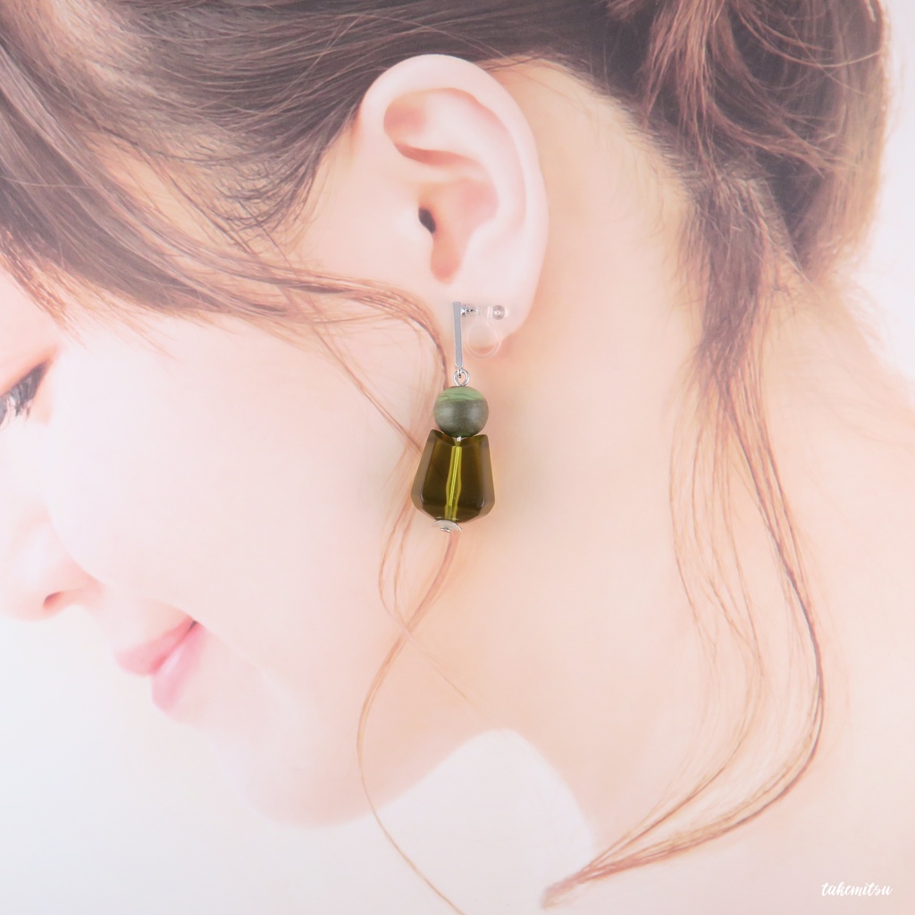 抹茶ラテ イヤリング