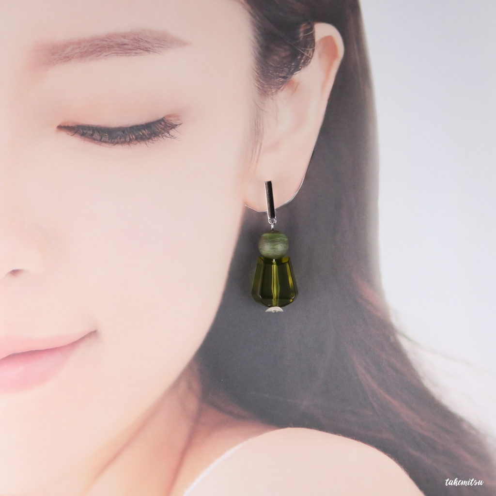 抹茶ラテ イヤリング