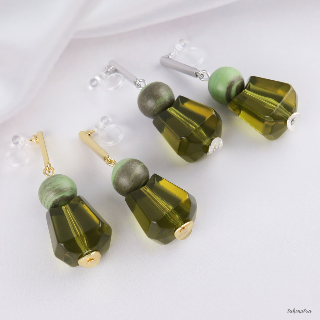 抹茶ラテ イヤリング