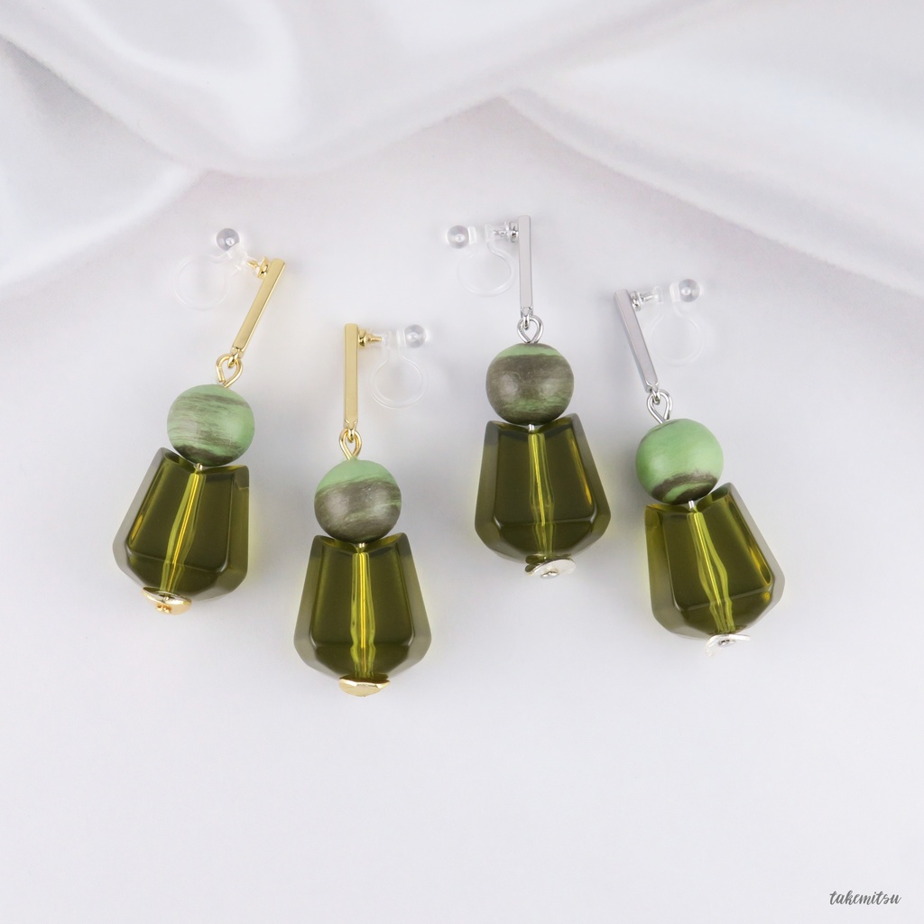 抹茶ラテ イヤリング