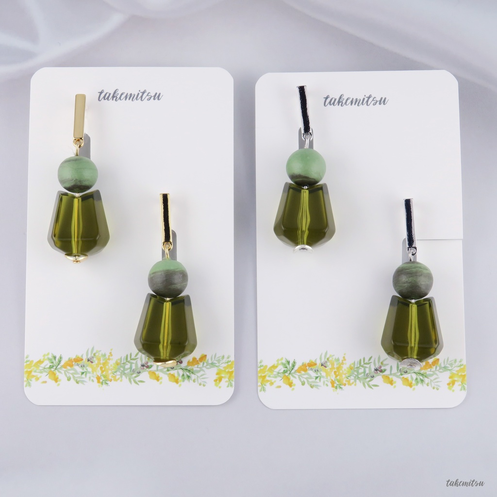 抹茶ラテ イヤリング