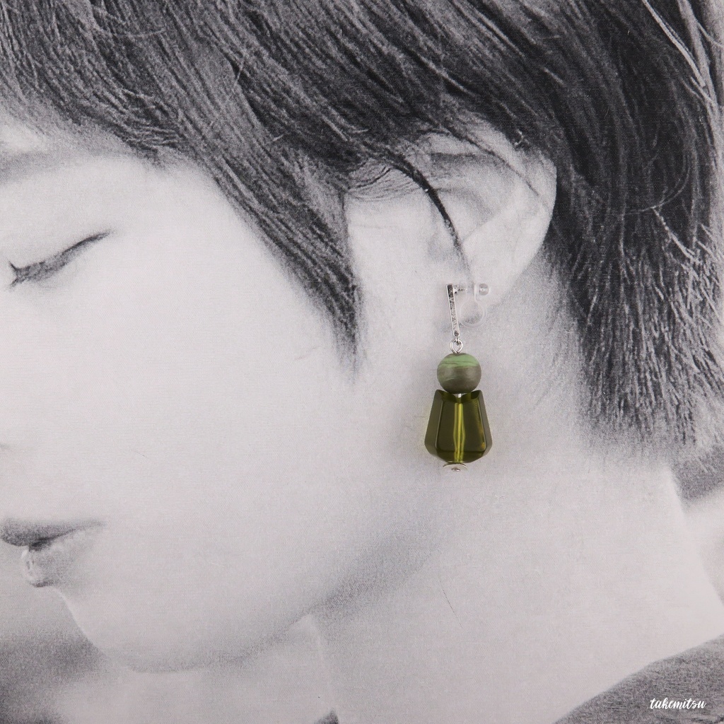 抹茶ラテ イヤリング