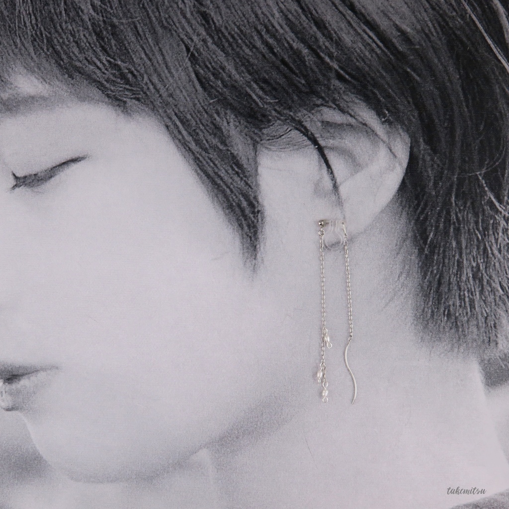 小粒淡水パールのアメリカンピアス風イヤリング