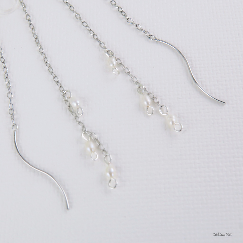 小粒淡水パールのアメリカンピアス風イヤリング