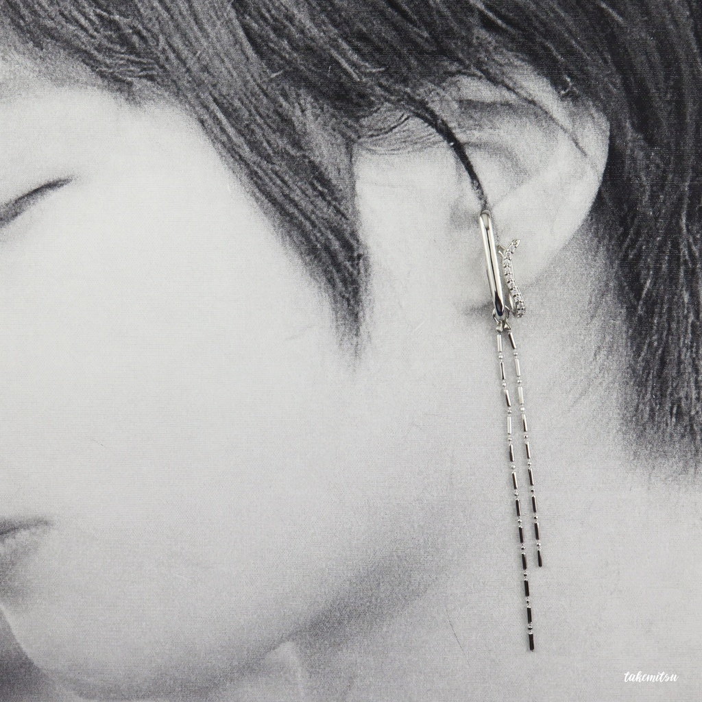 CZイヤーカフ/デザインボールチェーン -2way-