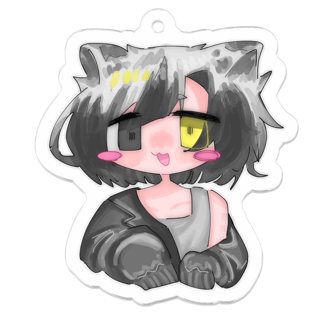 ハク アクリルキーホルダー