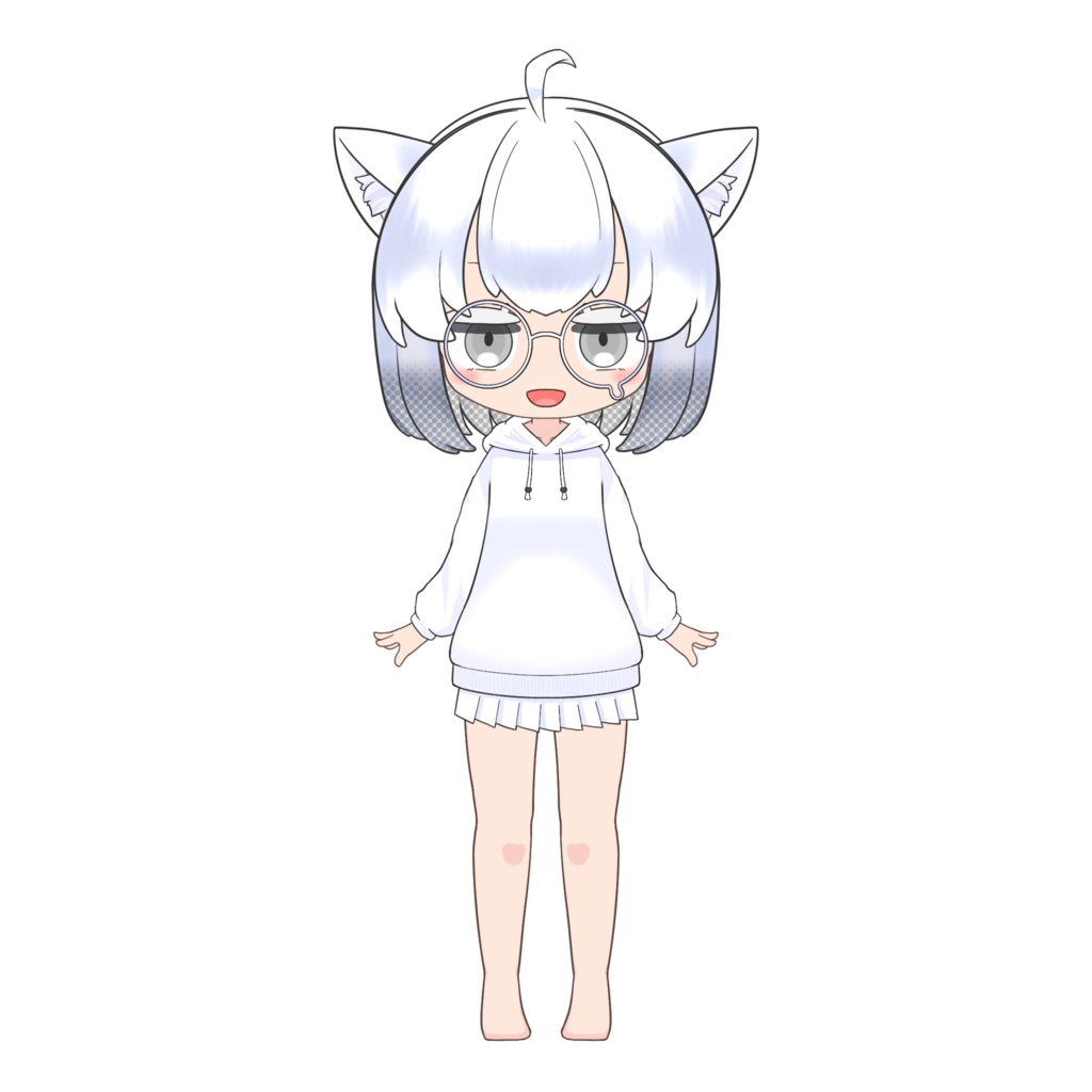 【パーツ分け済みPSD】白紙ちゃん!ぷれーん!PSD!