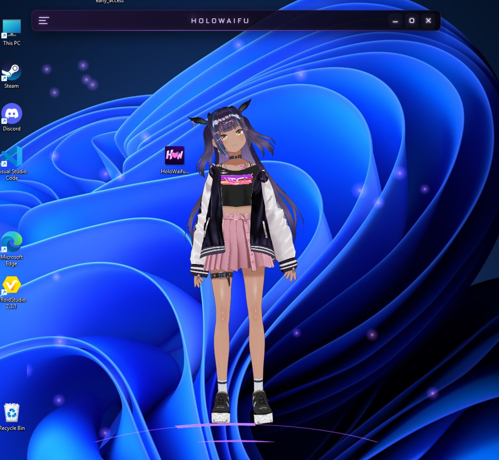 HoloWaifu - 3D Desktop AI Assistant for Windows