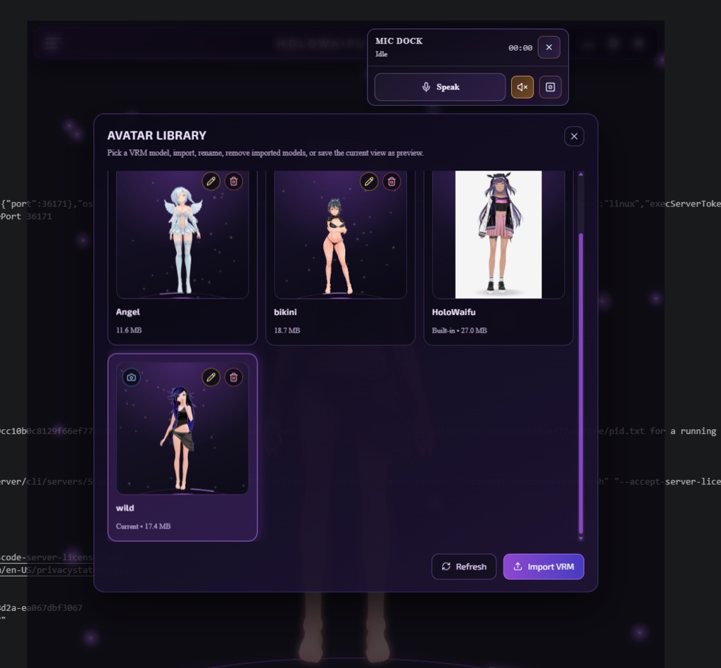 HoloWaifu - 3D Desktop AI Assistant for Windows