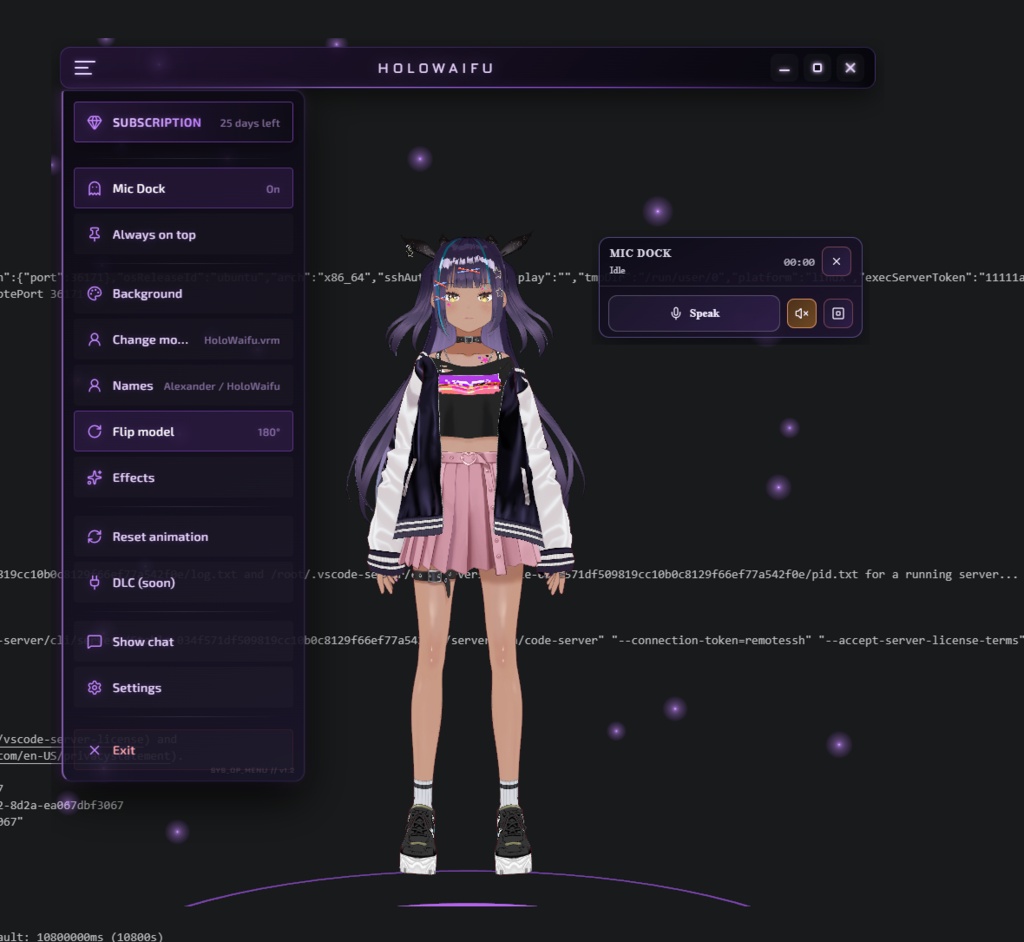 HoloWaifu - 3D Desktop AI Assistant for Windows