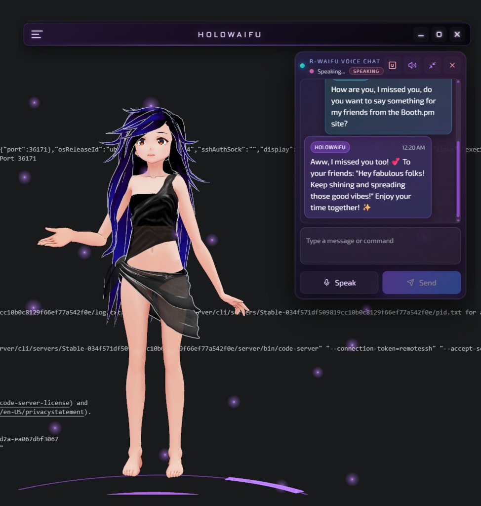 HoloWaifu - 3D Desktop AI Assistant for Windows