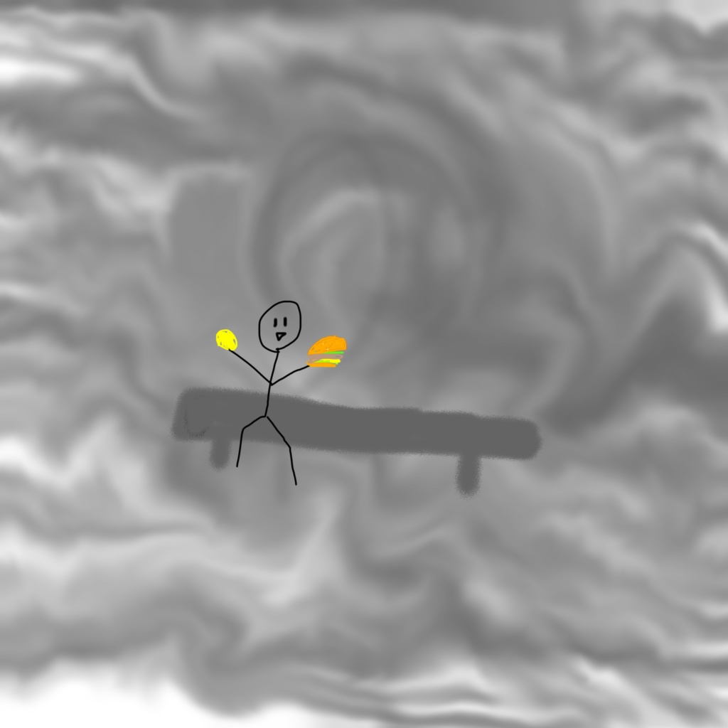 ポテチーズバーガー — 灰色の世界で、ひと口だけ —Potato Cheeseburger — Just one bite in a gray world —