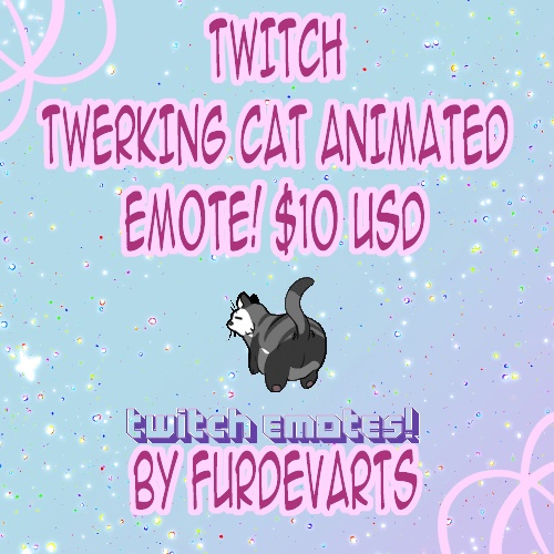 ANIMATED Twerking Cat Emote ( Twitch or Discord)