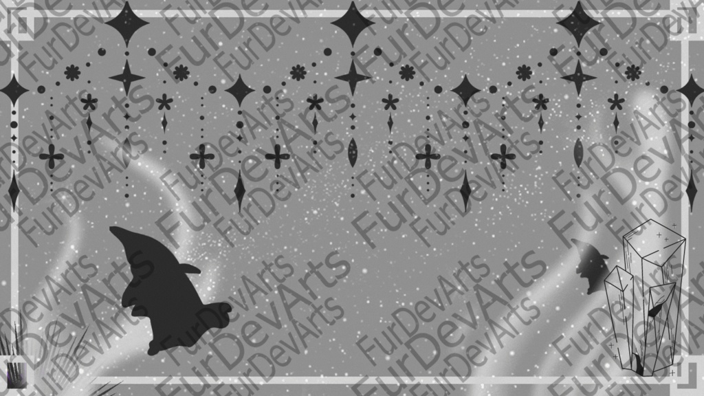 STREAMER OVERLAY (ANIMATED!!) - Cute Ouija/Halloween Goth set