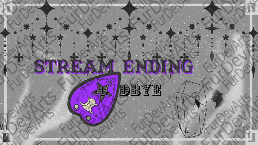 STREAMER OVERLAY (ANIMATED!!) - Cute Ouija/Halloween Goth set