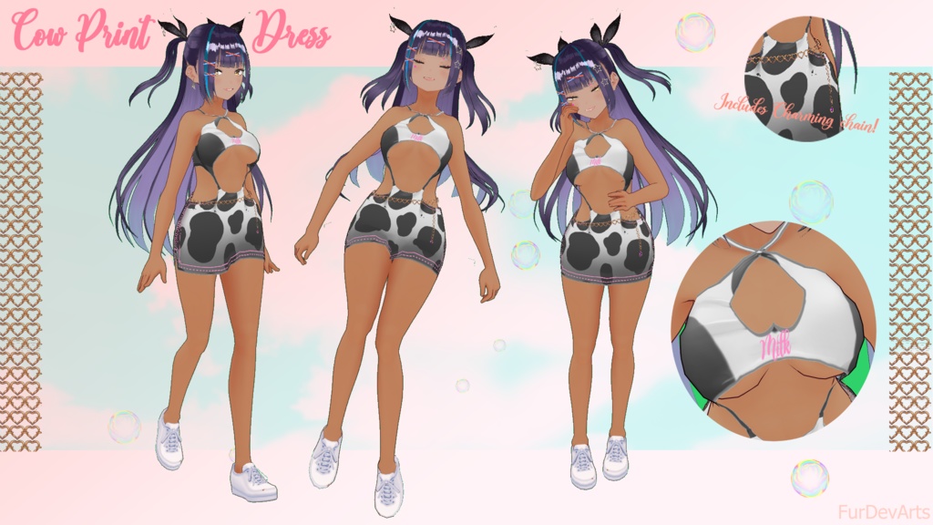 Cow Print Dress - BETA VROID
