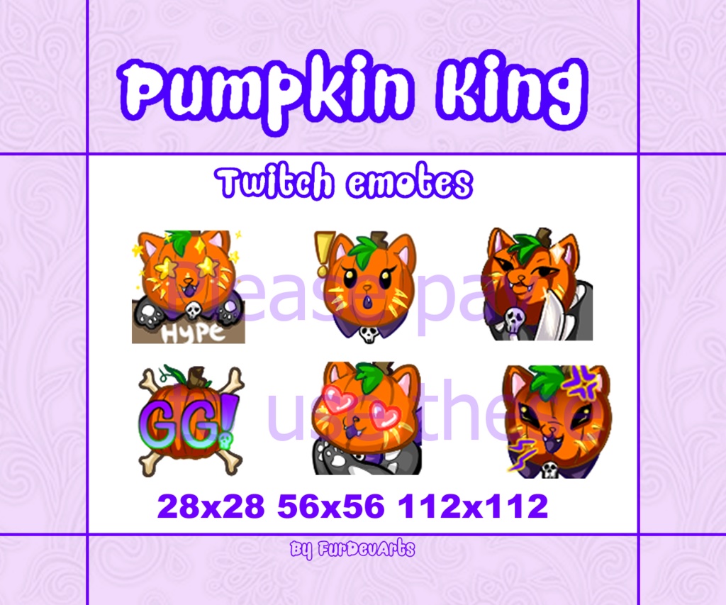 STREAMER: Pumpkin King Twitch/Discord Emotes! 